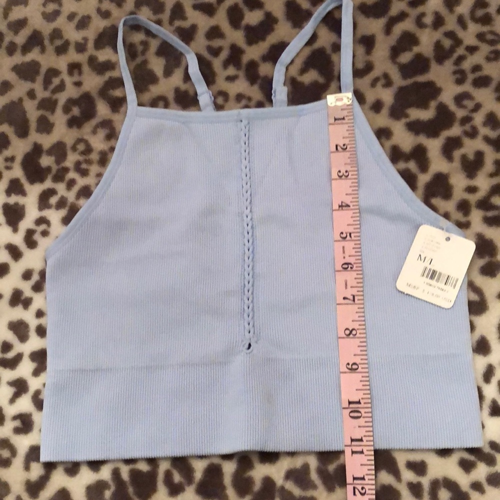 Free People Ignite Braided Set Leggings Crop Top In Peak A Blue Size M/L - Picture 16 of 17